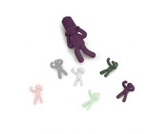 UMBRA Drinking Buddy. Ensemble de bouchon de bouteille et de marques verres Buddy, assortis, en plastique.
