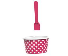Zak! designs 1699-660 Dotty Coupe à glace, Grenadine/Blanc