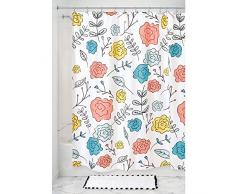 iDesign Botanical Poly Joli imprimÃ© Floral, Rideau impermÃ©able en Polyester, Accessoire Salle de Bain pour la Douche ou la Baignoire, Multicolore, 182,9 cm x 0,3 cm