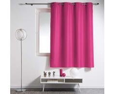 douceur dintÃ©rieur rideau a oeillets plastique 140x180 cm polyester essentiel fuchsia