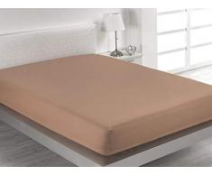 SABANALIA Drap Housse réglable Cama 120 Terre