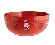 Alessi Amgi56 R Get Nuts! Bol Ã Fruits Secs en Porcelaine DÃ©corÃ©e, Rouge