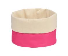 Premier Housewares 1901094 Panier à Pain en Polyester/Coton Crème/Rose