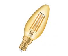 OSRAM Vintage Edition 1906 Ampoule LED à Filament | Culot E14 | Forme Flamme Or Ambrée | Blanc Chaud 2500K | 4,5W (équivalent 36W)