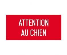 UTTSCHEID Attention au Chien - Autocollant Vinyl Waterproof - L.200 x H.100 mm