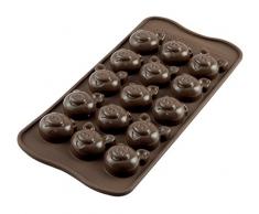silikomart 22.135.77.0065 Moule en Silicone, Forme Cochons, Marron, 2 x 10,5 x 21,5 cm