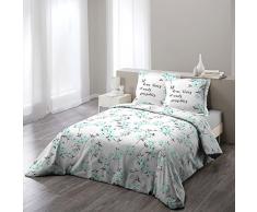 coton dintérieur parure 3 pièces 240x220 cm ashley menthe