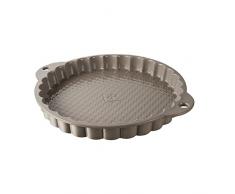 Revol 647707 Naturels Coffret Moule à Tarte Porcelaine Gris Sésame 3,5 cm Diamètre 28 cm