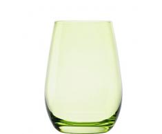Stölzle_Lausitz Lot de 6 Verres à Liqueur Vert 465 ML Compatible Lave-Vaisselle