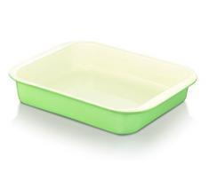 Beka 14990254 Plat à Four, Ãmail, Vert Pastel, 25 x 21 x 5 cm