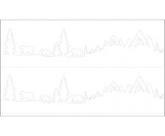 Rayher 60964000 Motifs autocollants déco Famille dours, blanc