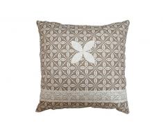 Soleil docre 547690 OSLO Coussin brodÃ© Coton Taupe 40 x 40 cm