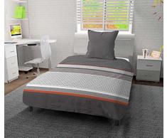 Intemporel Couette ImprimÃ©e 140x200 cm Tchang Corail, Polyester, Gris, 140x200 cm