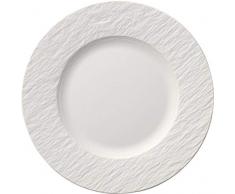 Villeroy & Boch Manufacture Rock Blanc Assiette pour le petit-déjeuner (22 cm), Porcelaine Premium, Blanc