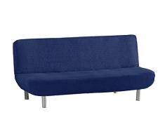 Eysa Aquiles Ãlastique Clic Clac Housse de CanapÃ© 3 Places, Polyester Coton, Bleu, 37x29x9 cm