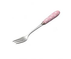 Kitchen Craft SDICFORKS6PK Sweetly Does It Fourchette 6 PiÃ¨ces, Acier Inoxydable, Argent/Rose, 32 x 32 x 22 cm