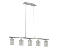 Eglo 90076 Applique murale, Acier, E14, Argent