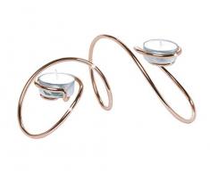 BLACK + BLUM Bougeoir chromé en Forme de T Argenté, Acier, cuivré, 21.00 x 14.30 x 11.10 cm