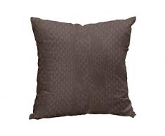 Soleil docre Coussin dÃ©coratif dÃ©houssable 40x40 cm Snake Taupe, Polyester, Ecru, 40 x 40 cm