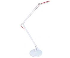 Aluminor COSMOS LT B lampe de bureau, métal et Fil Textile, Blanc + décor Rouge