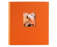 Goldbuch Album Photo avec Découpe, Bella Vista, 30 X 31 Cm, 60 Pages Blanches avec Intercalaires Glassine, Lin, Orange, 27899