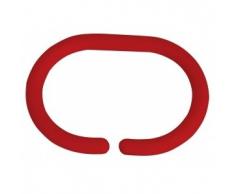 MSV Anneaux Rideaux de Douche Lot de 12 Rouge, Plastique Polypropylène