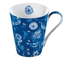 Creative Tops Tasse Conique en Porcelaine Anglaise Motif Oiseaux Bleu
