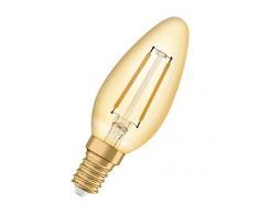 OSRAM Vintage Edition 1906 Ampoule LED à Filament | Culot E14 | Forme Flamme Or Ambrée | Blanc Chaud 2500K | 1,5W (équivalent 12W)
