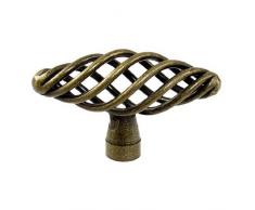 Bronze Tone tiroir armoire en métal torsadé creux Poignée de porte Bouton