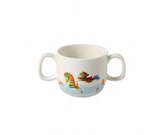 Villeroy & Boch Happy as a Bear Mug pour enfants avec 2 anses, 180 ml, Porcelaine Premium, Blanc/Multicolore
