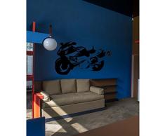 TATOUTEX Stickers Moto de Course - Bordeaux, L 64cm x H 40cm