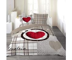 douceur dintérieur parure 3 pièces 240x220 cm love mountain