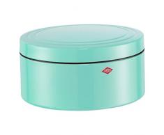 WESCO BoÃ®te Ã Biscuits en Acier Inoxydable, Acier Inoxydable, Menthe, 24 x 24 x 12.5 cm