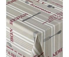 Venilia Rectangle Plat du Jour Matelas Linge de Table Nappe Anti Tache, Imperméable, Coton, rectangulaire, 160 x 180 cm, 55136