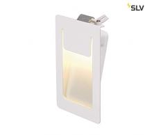 SLV 151951Â DOWNUNDER pur lampe encastrable, angulaire, blanc, 3,5Â W LED, blanc chaud, 80Â x 120Â mm, en aluminium, Blanc,