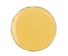 Excelsa Scratch Assiette, Verre, Jaune, 27,5Â x 27,5Â x 1,5Â cm