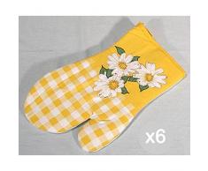 Glooke Selected Lot de 6 Gants de Cuisine de pour la Cuisine et la Table