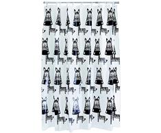 AQUALONA Rideau de Douche 100% PEVA Hydrofuge, résistant à la moisissure, Finition Brillante Douce avec Ourlet lesté, zèbre, Multicolore, 180 x 180 cm