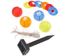 Best Season 477-14 Guirlande lumineuse solaire boules multicolores Extérieur Lumière blanche froide 2,7 m 10 LED
