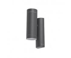 Projecteur Barcelona Steps 75501 applique 35W aluminium diffuseur Verre Trempé gris