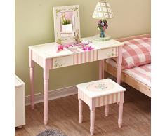 Fantasy Champs Enfants Coiffeuse avec Miroir, Rose, 87.63Â x 38.1Â x 65.1Â cm