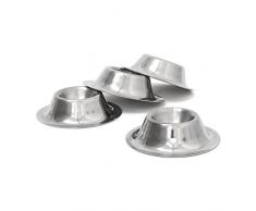 Relaxdays Coquetiers en inox lot de 4 piÃ¨ces en acier inoxydable vaisselle ustensile petit-dÃ©jeuner cuisine oeufs Ã la coque, gris argentÃ©