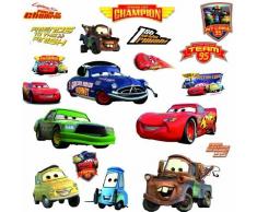 Thedecofactory 539035 Disney Cars Piston Cup ROOMMATES REPOSITIONNABLES (19 Stickers), Vinyle, Multicolore, 104 x 26 x 2,5 cm