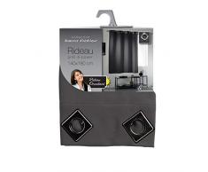 douceur dintérieur rideau a oeillets carres 140x180 cm occultant uni cocoon anthracite