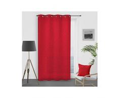 Soleil docre Kiel Voilage, Voile, Polyester, Rouge, 140 x 250 cm
