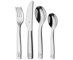 WMF 1283006040 Set de 4 Couverts Enfant, Acier Inoxydable, Multicolore, 21,5 x 15,5 x 2,5 cm