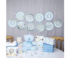 Neviti fanions Motif Fonctionne – – Baby Shower – Bleu
