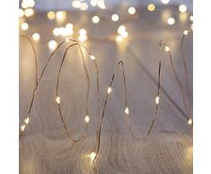 DecoKing Cascade Guirlande lumineuse LED en cuivre et fil de cuivre