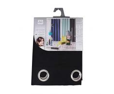 douceur dintérieur rideau a oeillets 140x280 cm microfibre absolu noir
