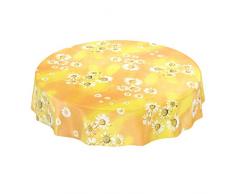 ANRO Nappe en Toile cirée cirée Motif Camomille Jaune Fleurs Soleil 140 cm